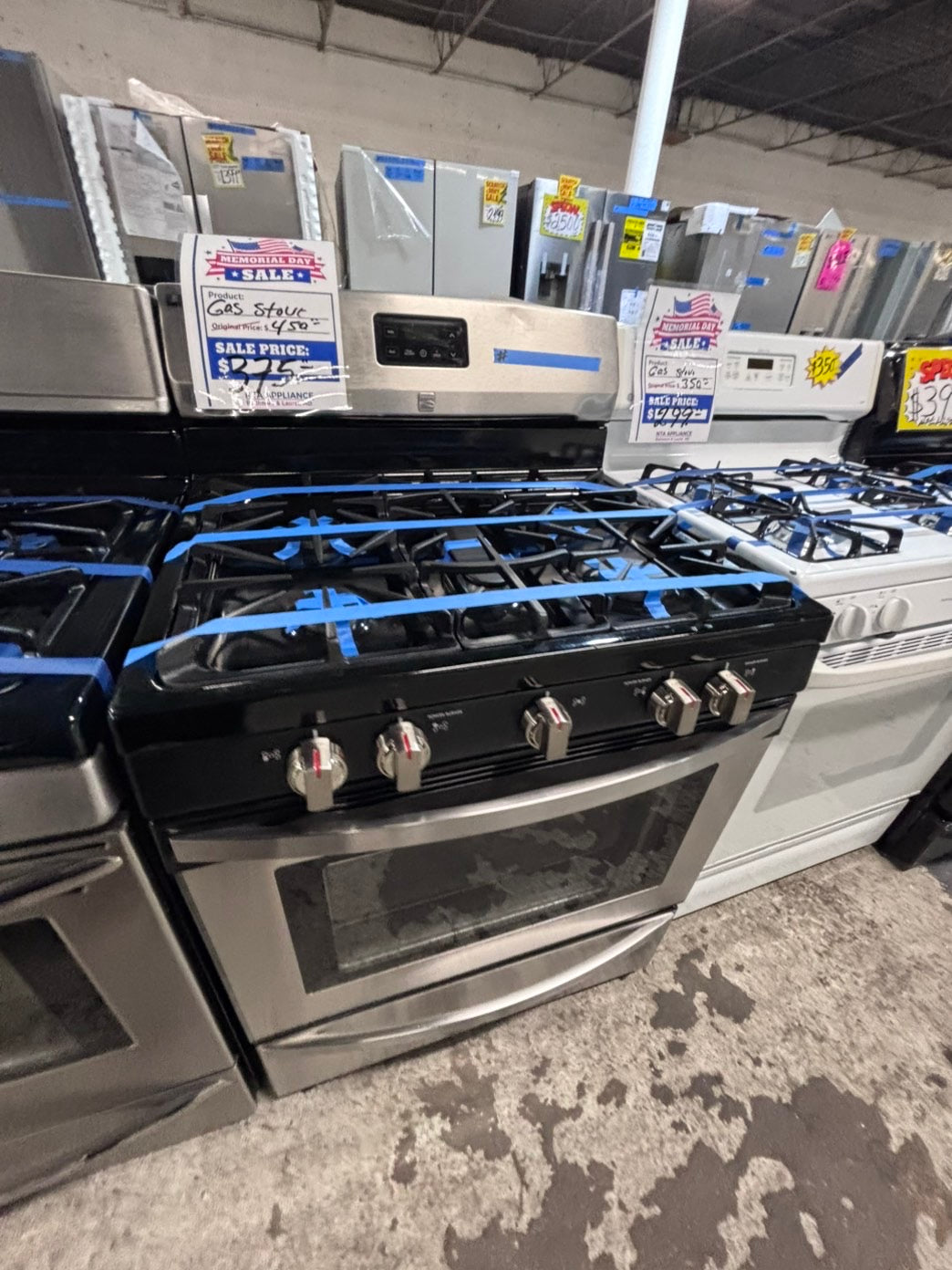 >>special🔥kenmore Gas range 5 burner  bake ,broil Hi/Lo self clean in stainless steel used-Refurbished 30” #KGZ5SB