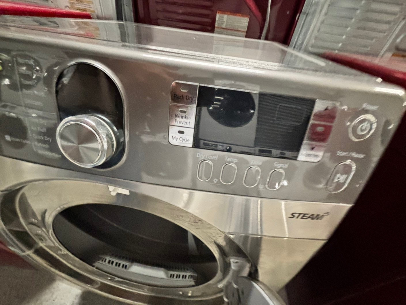 - 📢black Friday sale 🦃 Samsung Sensor dry steam electric 220v dryer front load stainless steel drum 7.5cu.ft. large capacity  27" silver #ESD1M1B