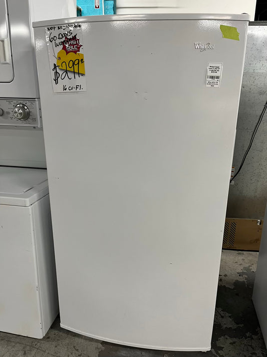 Whirlpool Upright Freezer in white 30" 16 cubic feet Item #FZ755B
