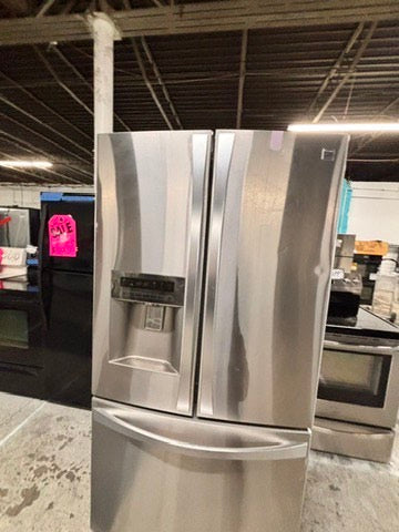 >sale🔥kenmore French door Refrigerator counter depth stainless steel w/ ice water dispenser great condition 36" used-refurbished #KVRC24B