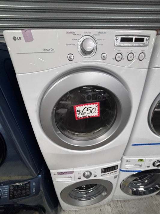 🔥special sale 💥LG washer 4.5 cu ft & dryer 7.5 cu ft mix & match set electric 220v front load stackable or side by side - sensor dry He in white #WD227B