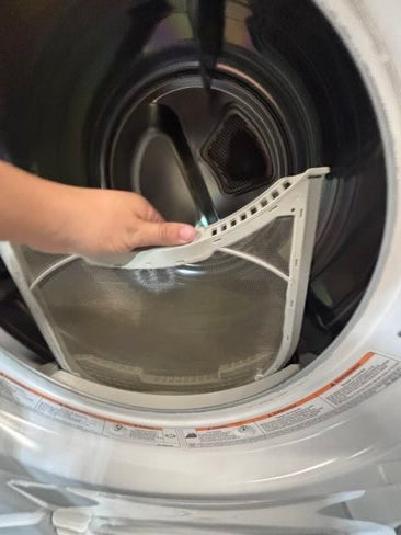 }gas LG white washer & gas dryer set front load stackable or side by side  27” in used Gas  used-Refurbished #GWD46B
