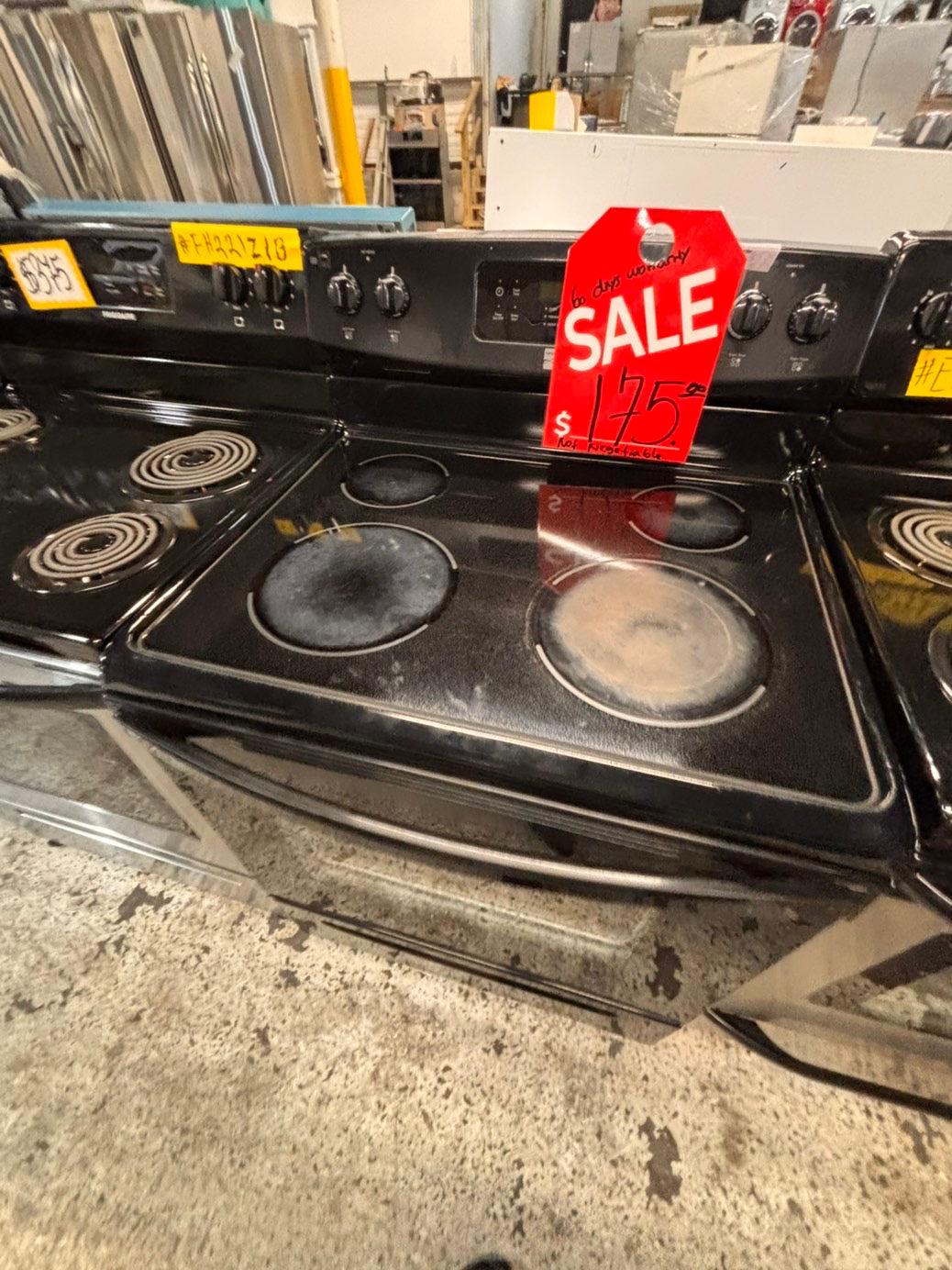 >*special🔥kenmore black top electric stove glass top  220v bake /Broil 4 burner used-Refurbished  great condition 30" #FLKF55B