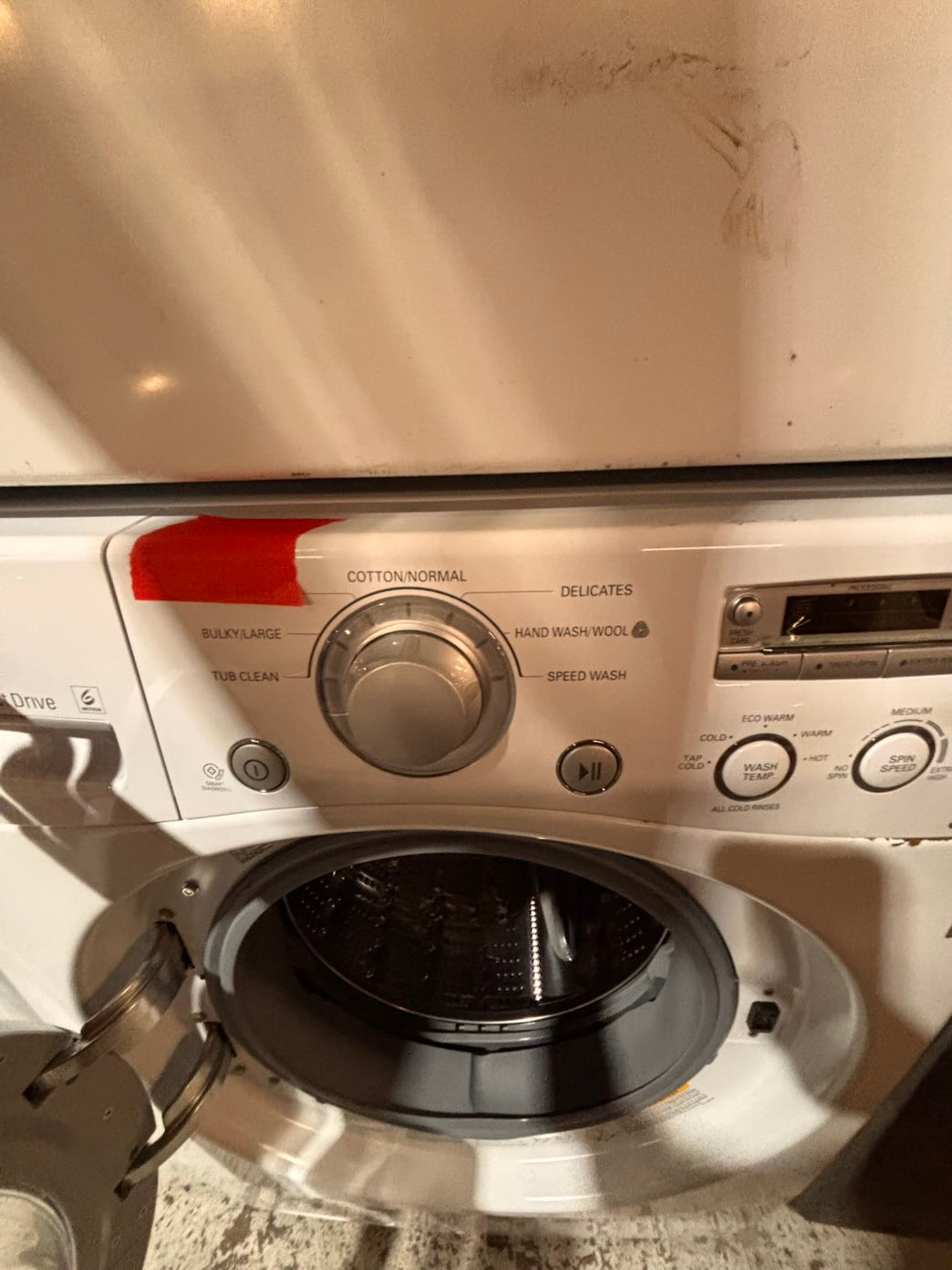 }}LG electric washer large capacity& dryer steam set front load stackable or side by side white  27” in used-Refurbished working 💯 with warranty #SFXV5ET