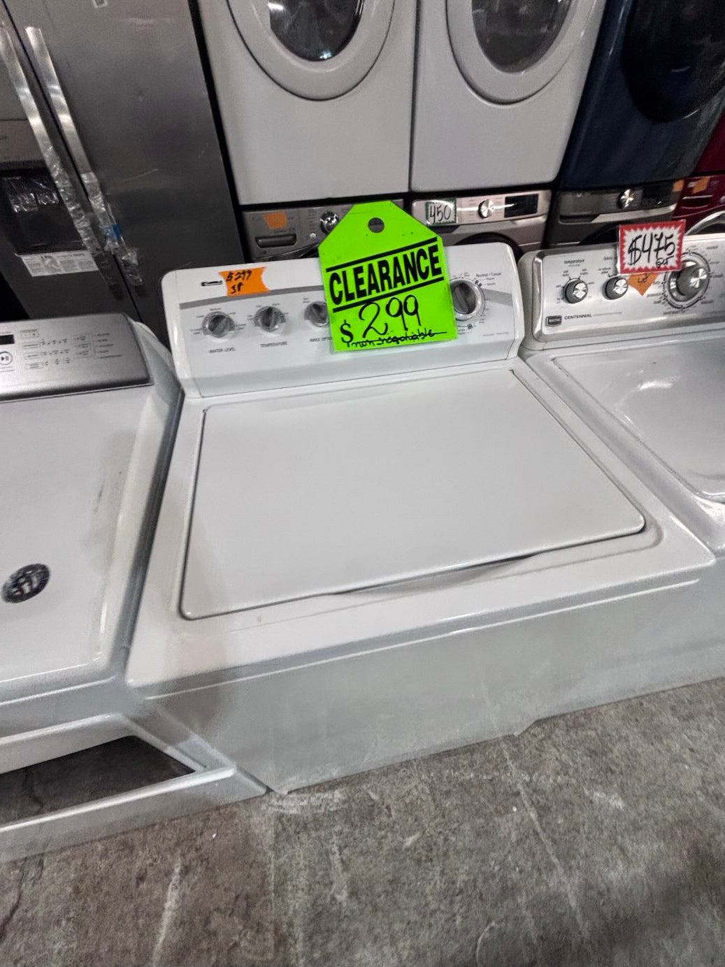 }sale🎈kenmore heavy duty Top load washing machine w agitator 27" in good condition,used-Refurbished #TK1527B