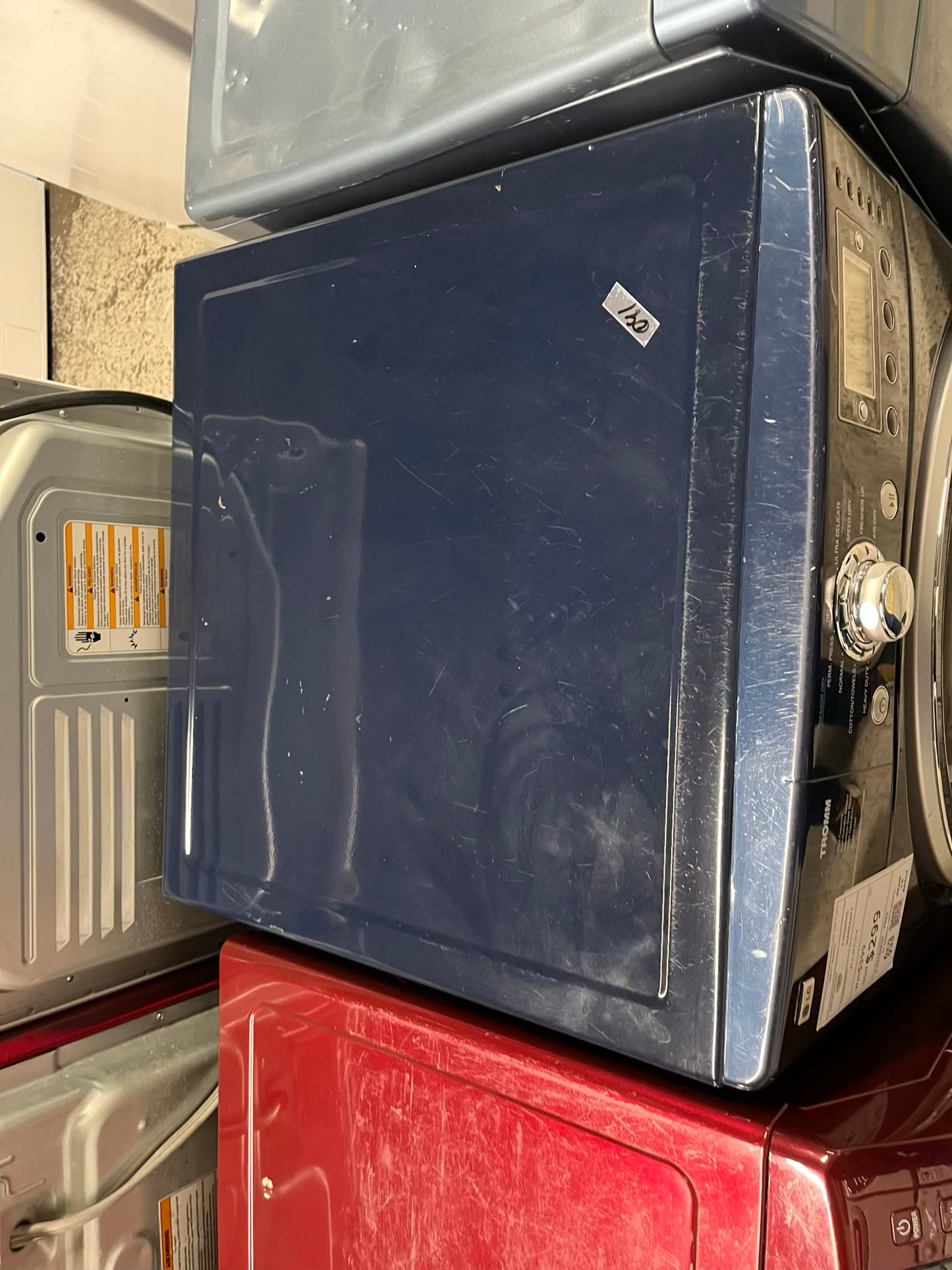 LG TROMM front load stackable electric 220v dryer in navy blue  27" #ED299TB