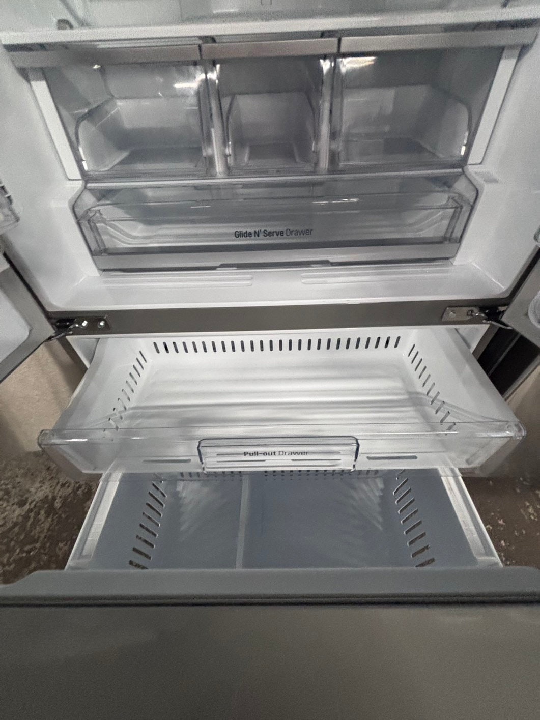 >LG French door Refrigerator counter depth stainless steel w/ ice water dispenser 36" #RTT624B