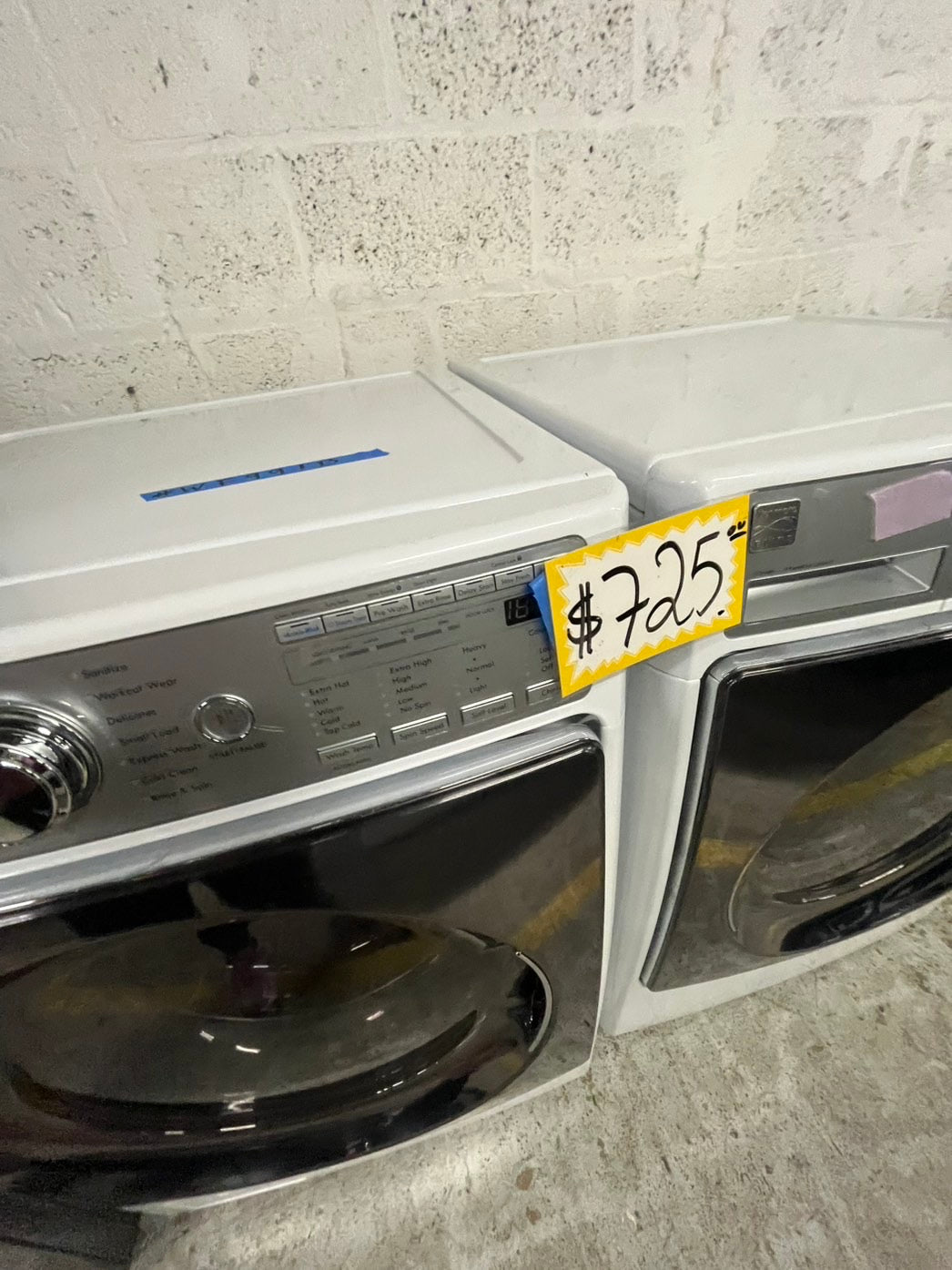 KENMORE front load washer and electric dryer set  stackable or side by side in white refurbished #KMFH23BB