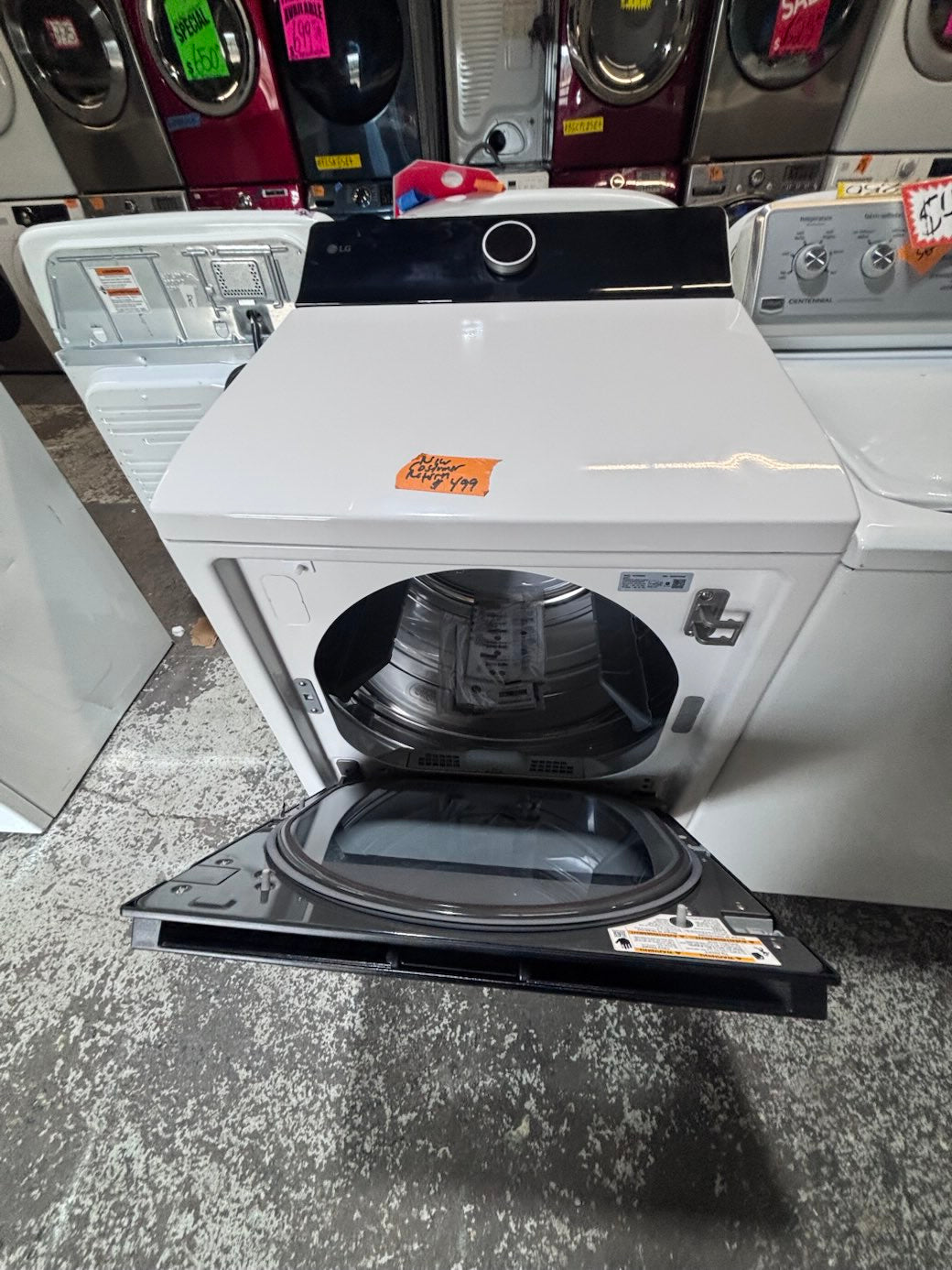 } LG top load side x side extra large capacity electric 220v dryer   27” used like new -Refurbished working 💯  with warranty #EDLG05B