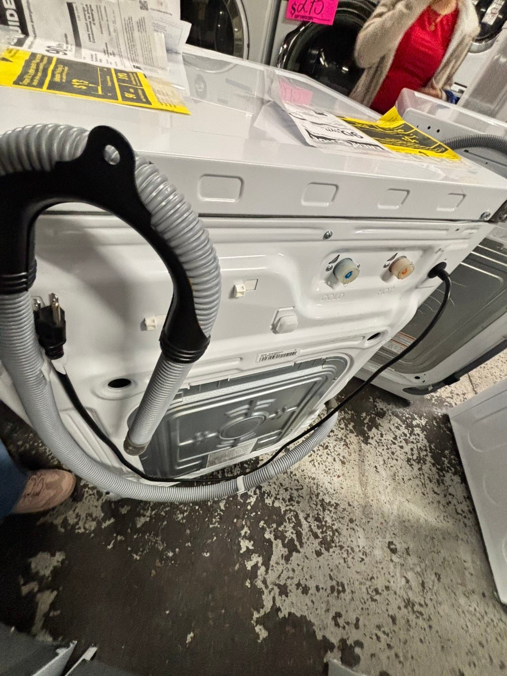 Samsung -new scratch and dent  open box 📦 front load stackable or side by side washer white  27" #SFW667B