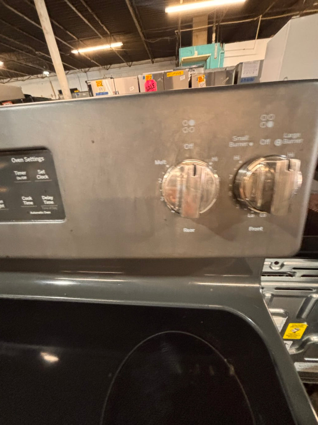 }} special🔥GE  electric 220v glass top range bake Broil roast self clean oven slate-color working 💯  with warranty ! 30" used-Refurbished #GTA1S1B