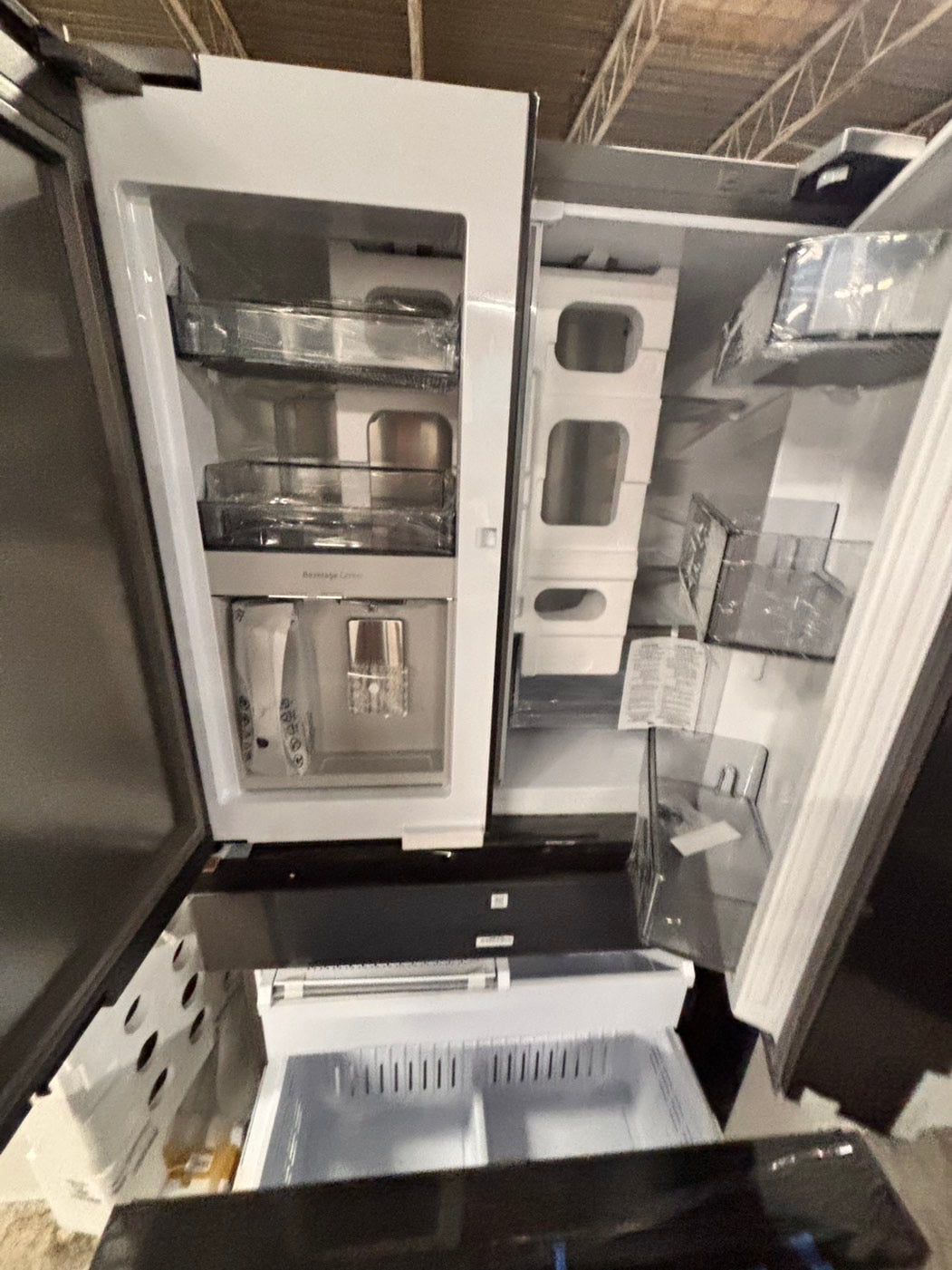 >special🎈New open box 📦 Samsung - Bespoke 23 cu. ft. Counter Depth 4-Door French Door Refrigerator with AI Family Hub+ - Charcoal Glass  & Black/Charcoal #RRSAG41B