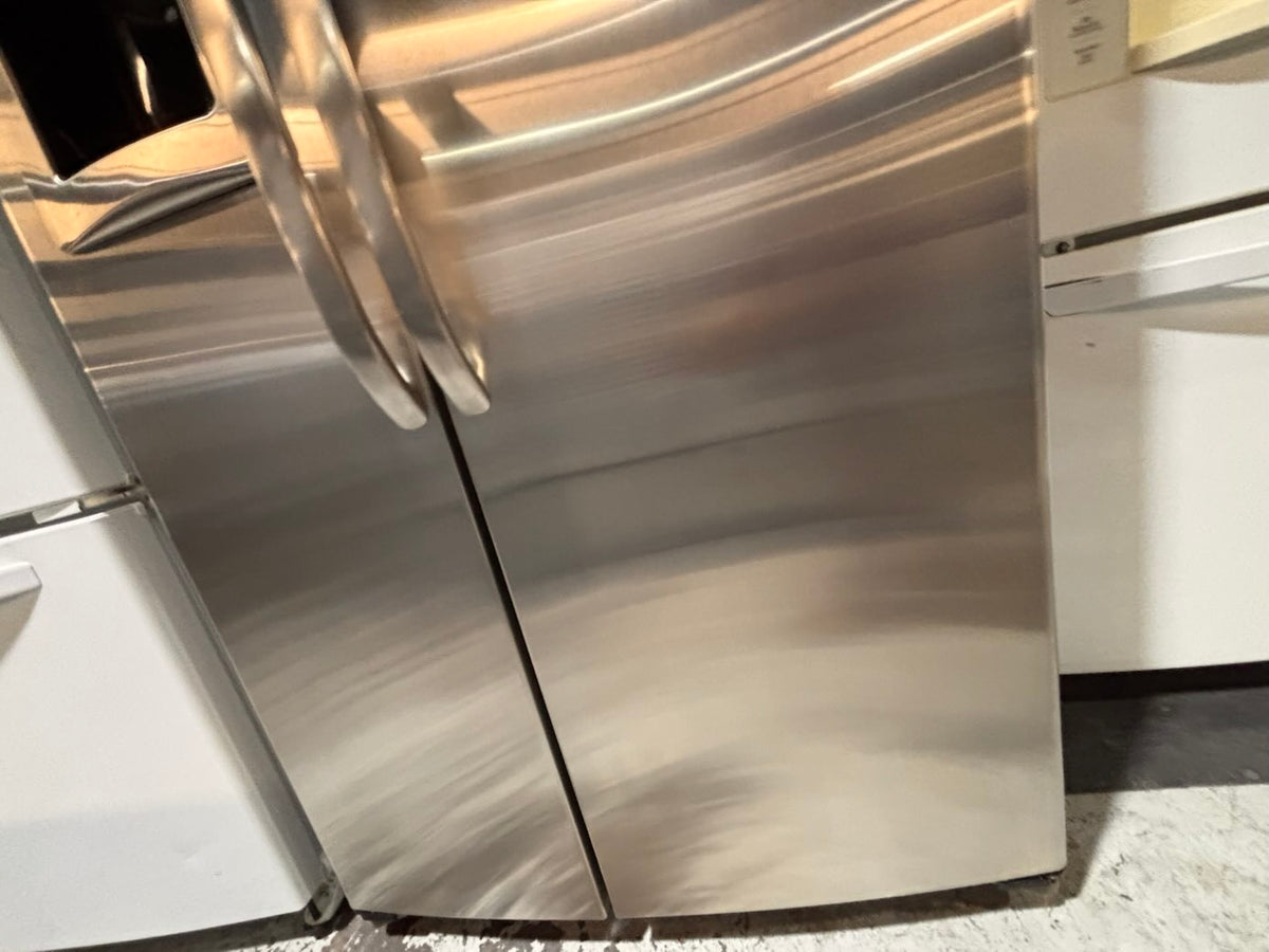 }}Special 🔥🔥GE Side x side  36”x 69”h x 29 depth ,Refrigerator stainless steel with ice maker & water dispenser /. 36” 26cu.ft used-Refurbished. Item number  #RFGES26B