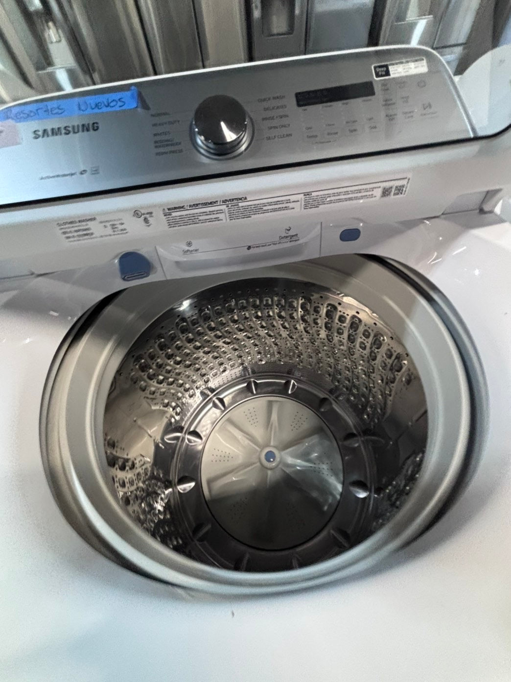 >*samsung extra  Large capacity white color Top load washer Drum stainless steel used,refurbished #SWPY57B