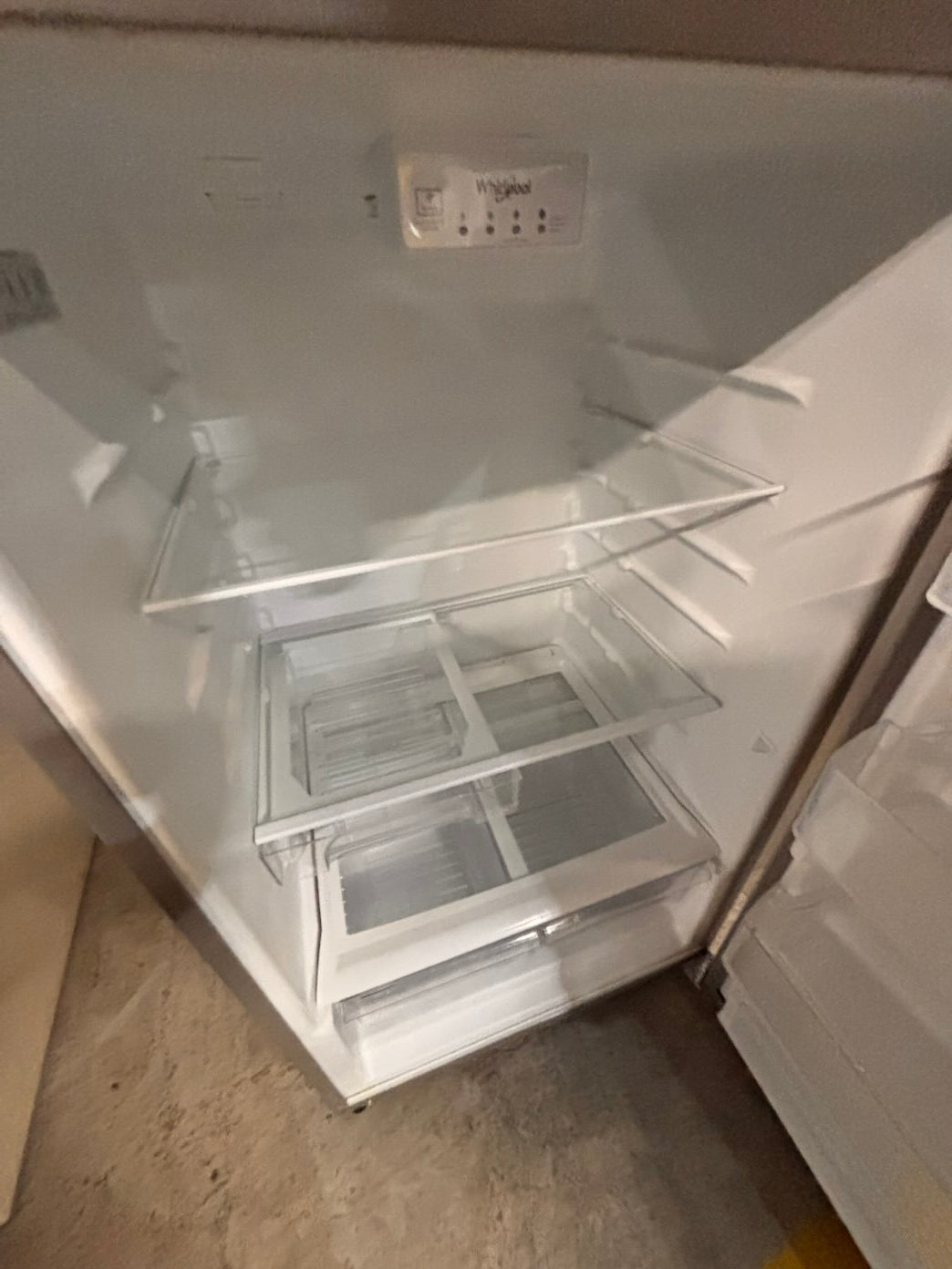 }}28” whirlpool top freezer fridge stainless steel  used-refurbished working 💯  with warranty #FWT14ZB