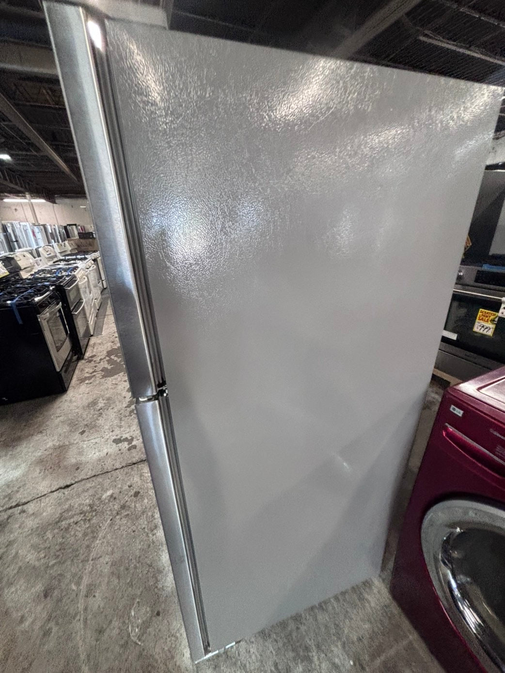 >*Whirlpool top freezer refrigerator stainless steel used-refurbished 30" #RP6W19B