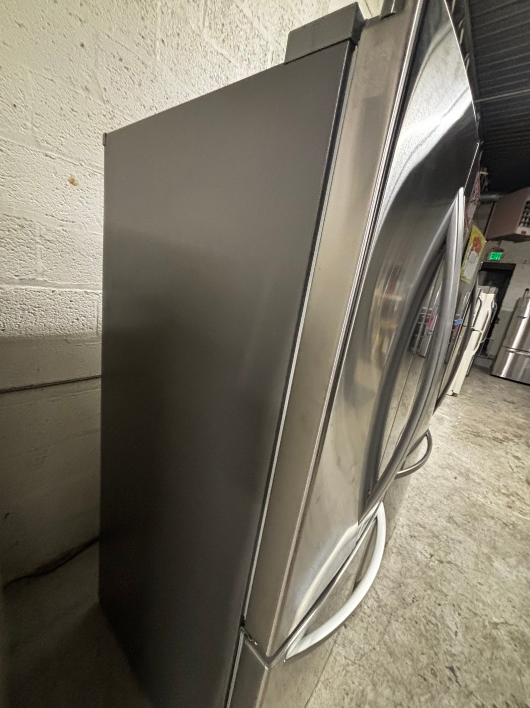> LG 30” wide French Door Refrigerator in Stainless Steel with ice maker inside used-refurbished # RFD2BB
