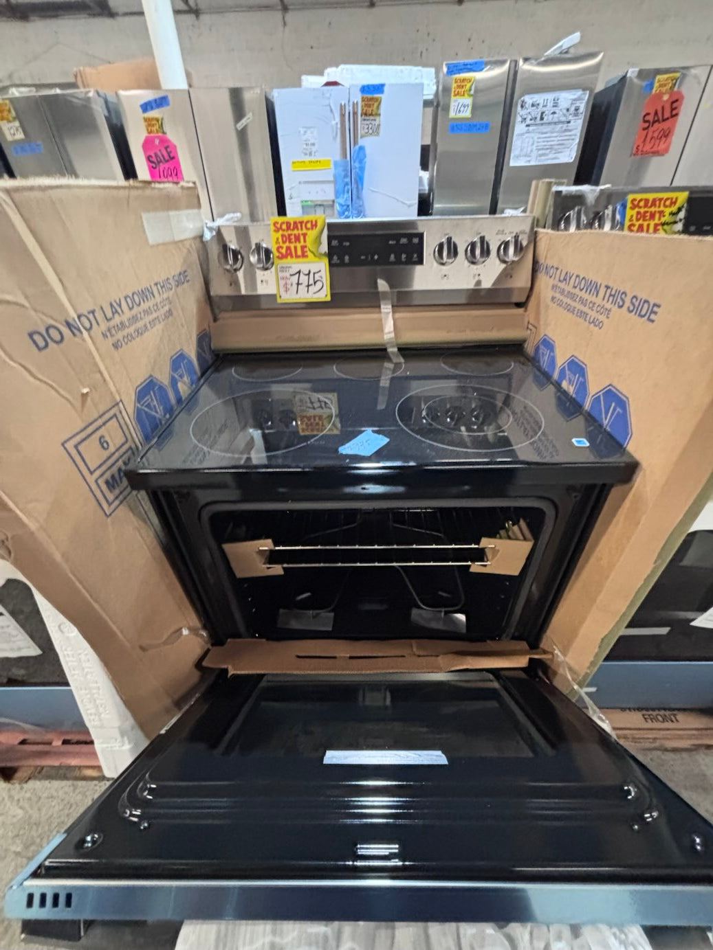 } new open box 📦 GE five burner stainless steel  ,bake broil , self clean #GES996B