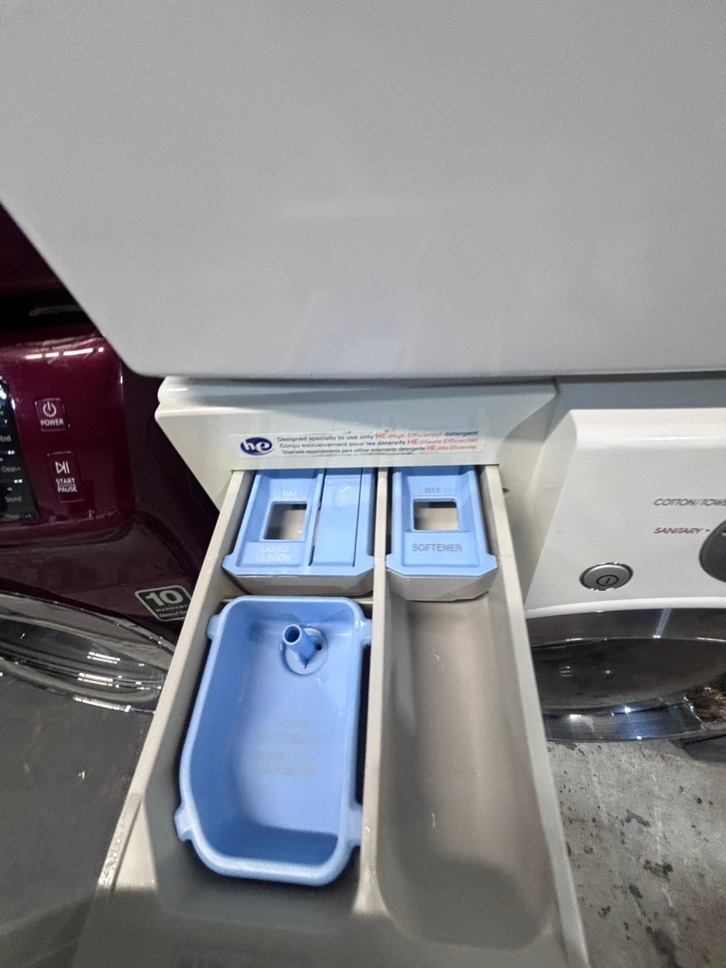 >*early July 4th special 🇺🇸LG washer & dryer set electric 220v front load stackable or side by side - sensor dry in white color #LG62BSET