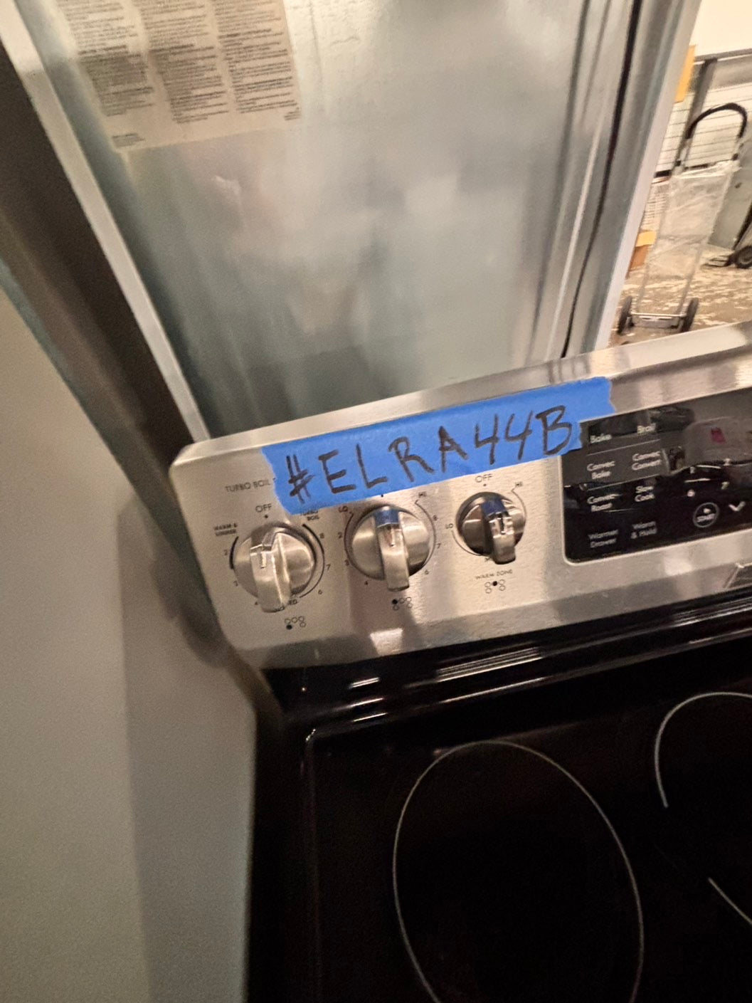 >special combo 2pc. Kenmore French door Refrigerator 36” stainless steel with water dispenser & ice maker & electric stove 5 burners & both same brand #RFXV421B
