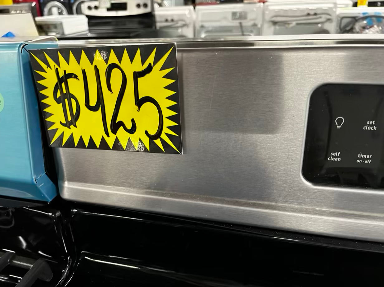 * Frigidaire Gallery Gas range 5 burner bake broil self clean in stainless steel used-Refurbished 30” #GR36A4B