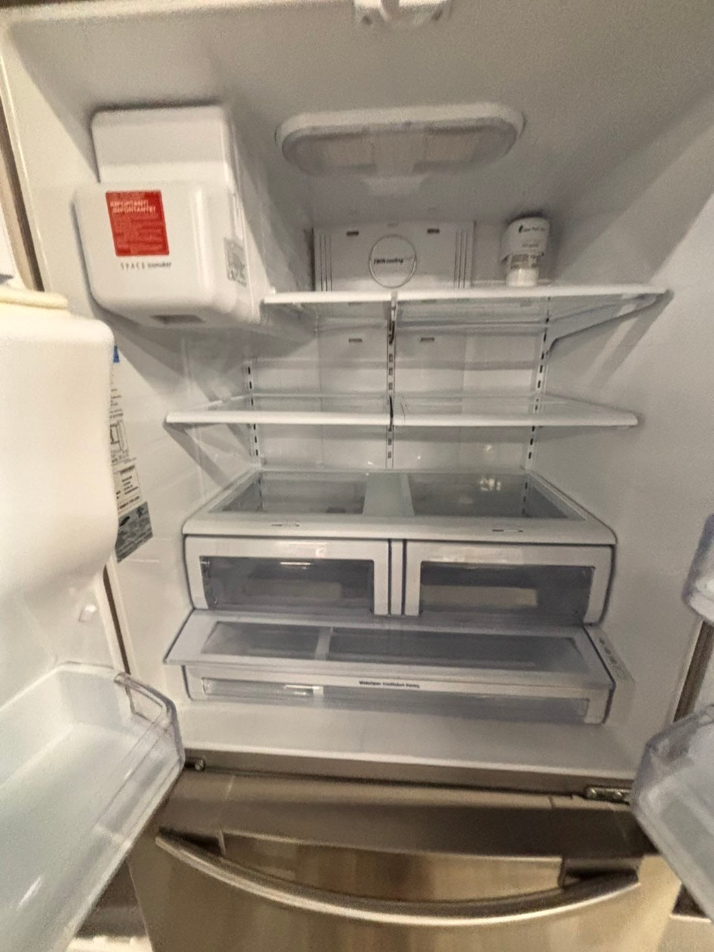 >special combo 4pc. Samsunf French door Refrigerator 36” stainless steel w/  ice & water dispenser,gas stove 5 burners ,new scratch and dent over the range microwave & dishwasher all same brand #JZ1216BCOMBO