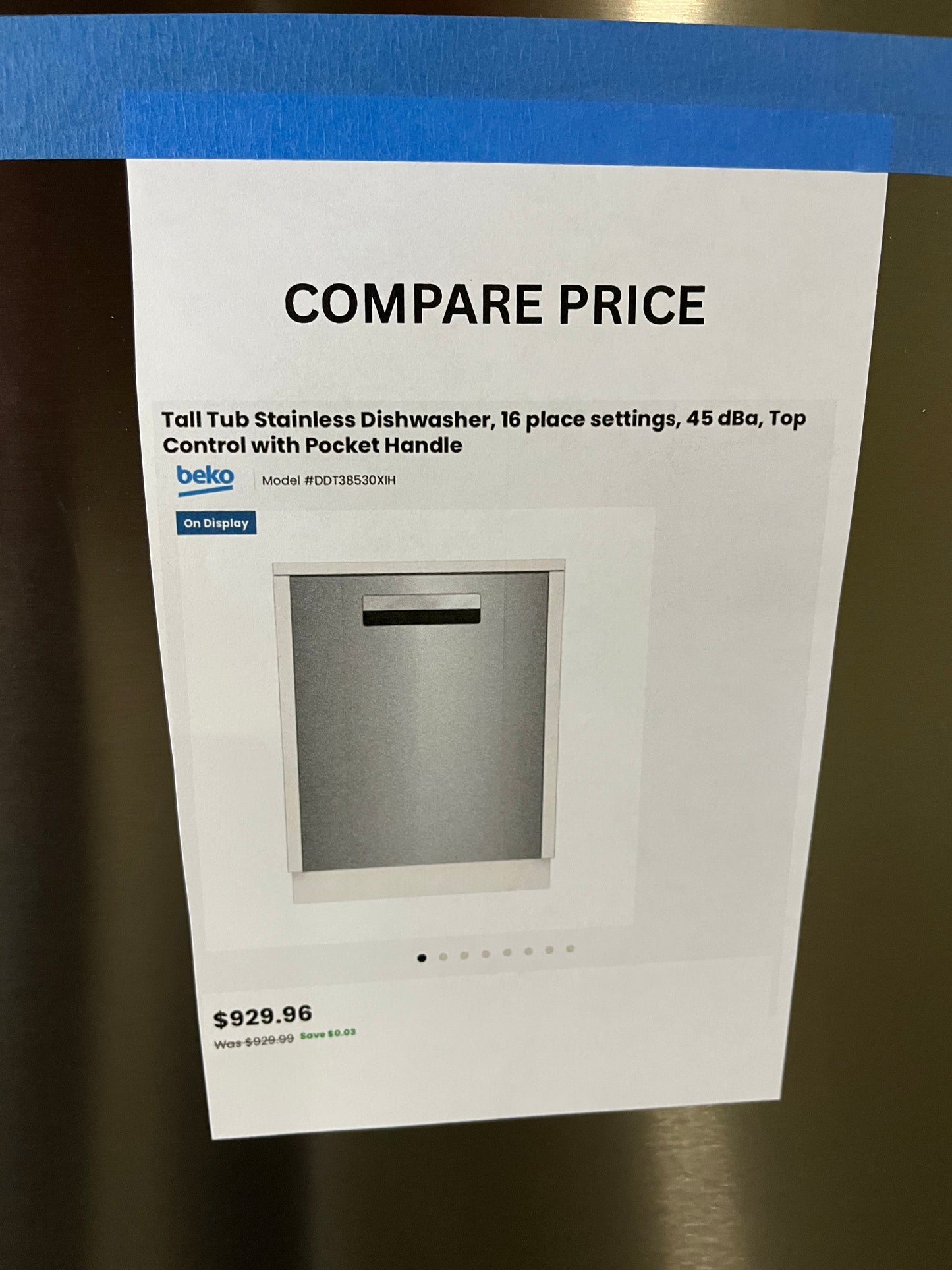 Open Box Beko DDT38530XIH 24-inch, built-in dishwasher quiet operation and energy efficiency #DW746UB