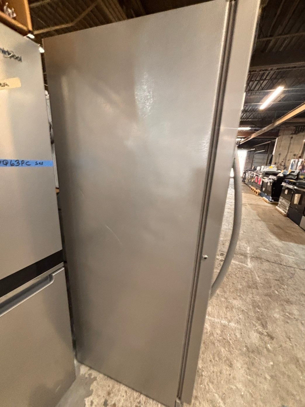 >>whirlpool 33”wide x 66 height x  25”depth up-right freezer stainless steel 20cu.ft Refurbished-used #RF5CZXB