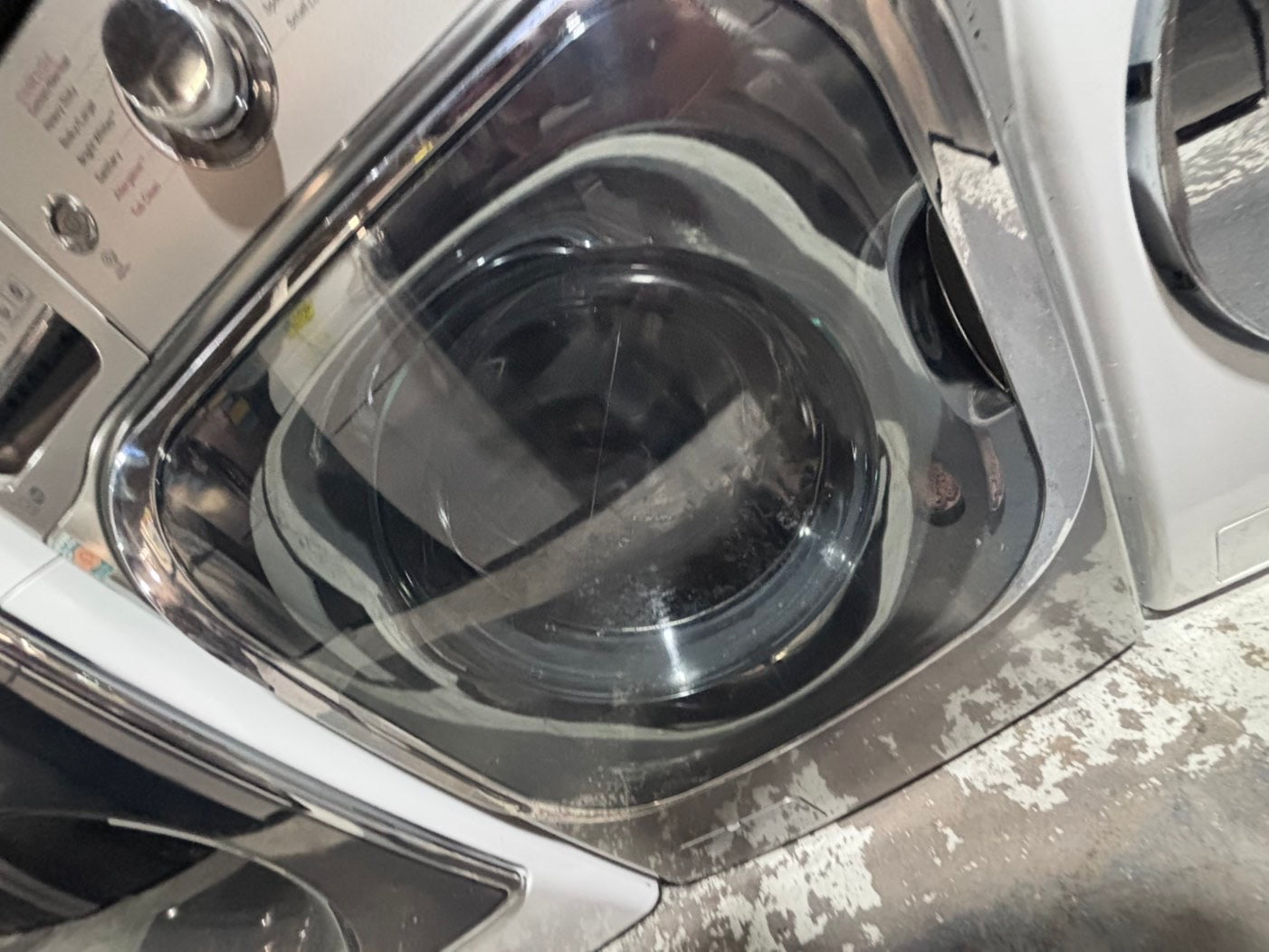 >*used great condition 29”refurbished LG steam washer & dryer mix & match set gas ⛽️ front load jumbo size stackable or side by side stainless steel drum 29" #WEA6G9B
