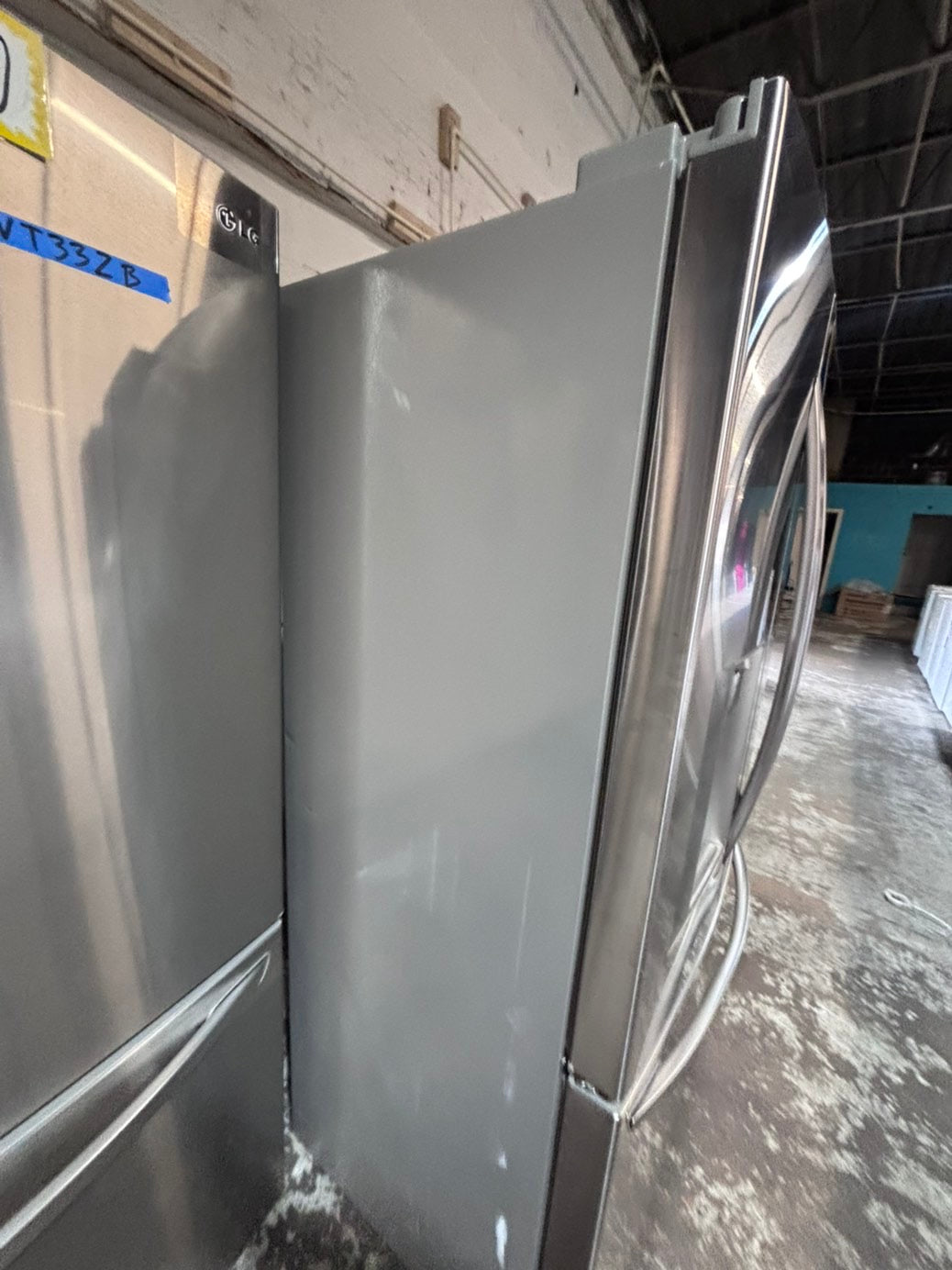 >>special price 💥LG  French door Refrigerator counter depth stainless steel w/ ice water dispenser great condition 36" used-refurbished #KVVF14B