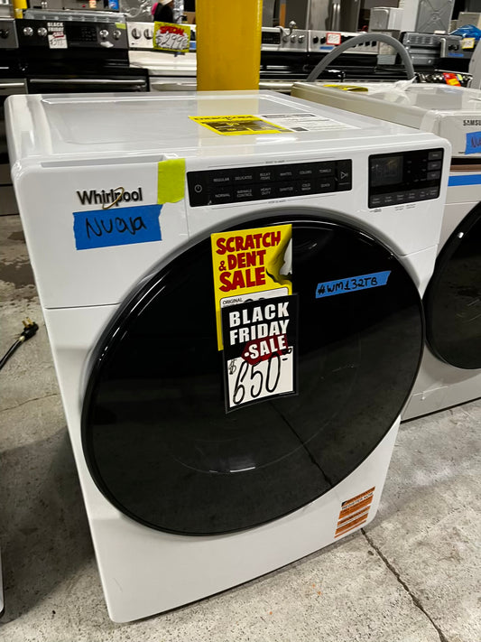 Open Box 📦 scratch & dent - Whirlpool 5.0 cu. ft. High Efficiency White Stackable Front Load Washing Machine with Load & Go XL Dispenser #WM132TB