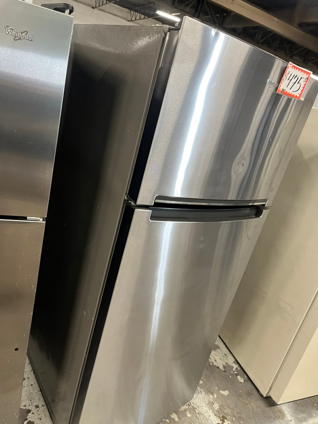 Whirlpool 28”top freezer refrigerator stainless steel 28" counter depth #RF76RB