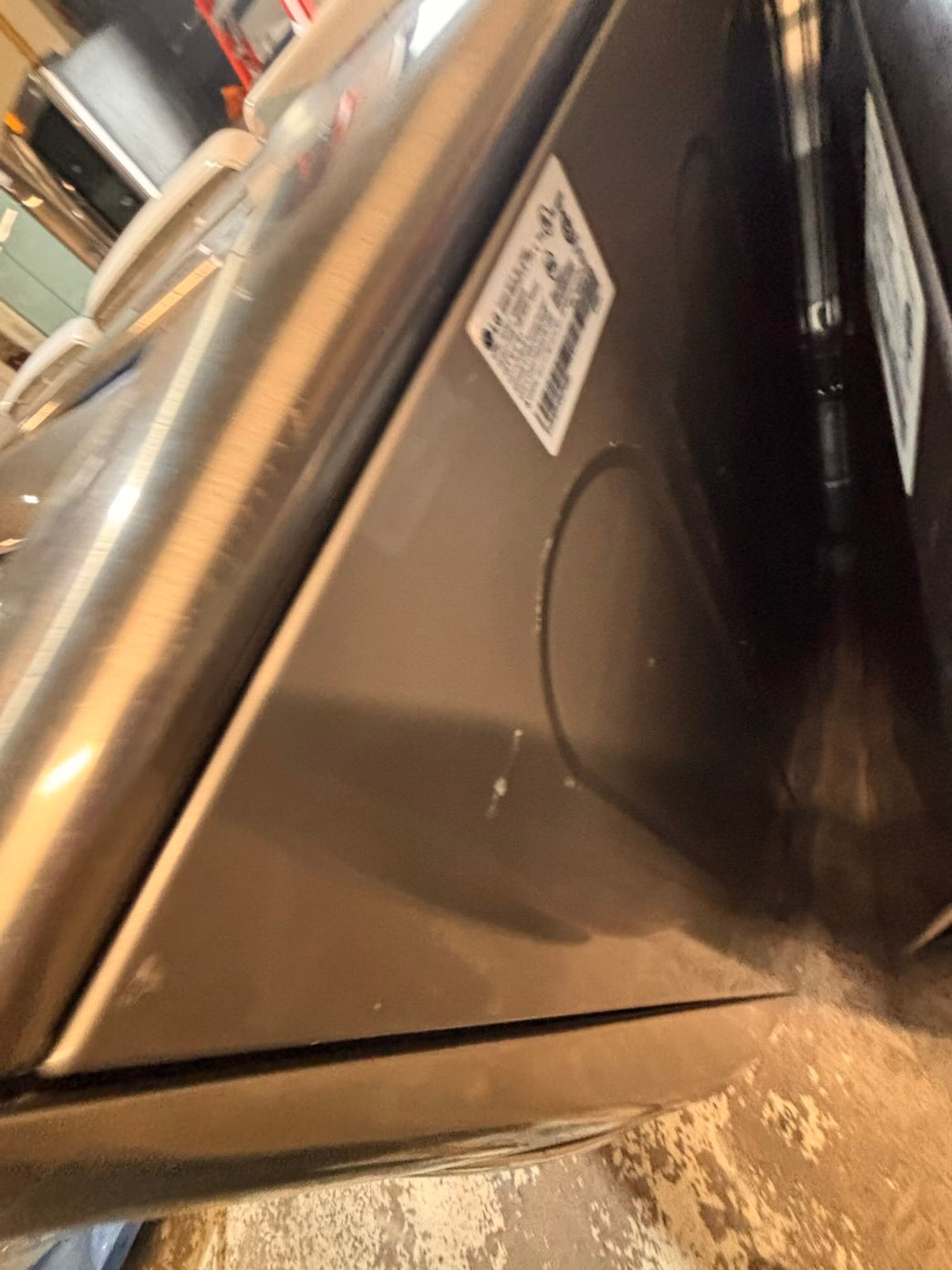 }} gray used washer & new open box dryer LG mega capacity gray front load  stackable or side by side  29” wide , used-Refurbished #MCP21WB