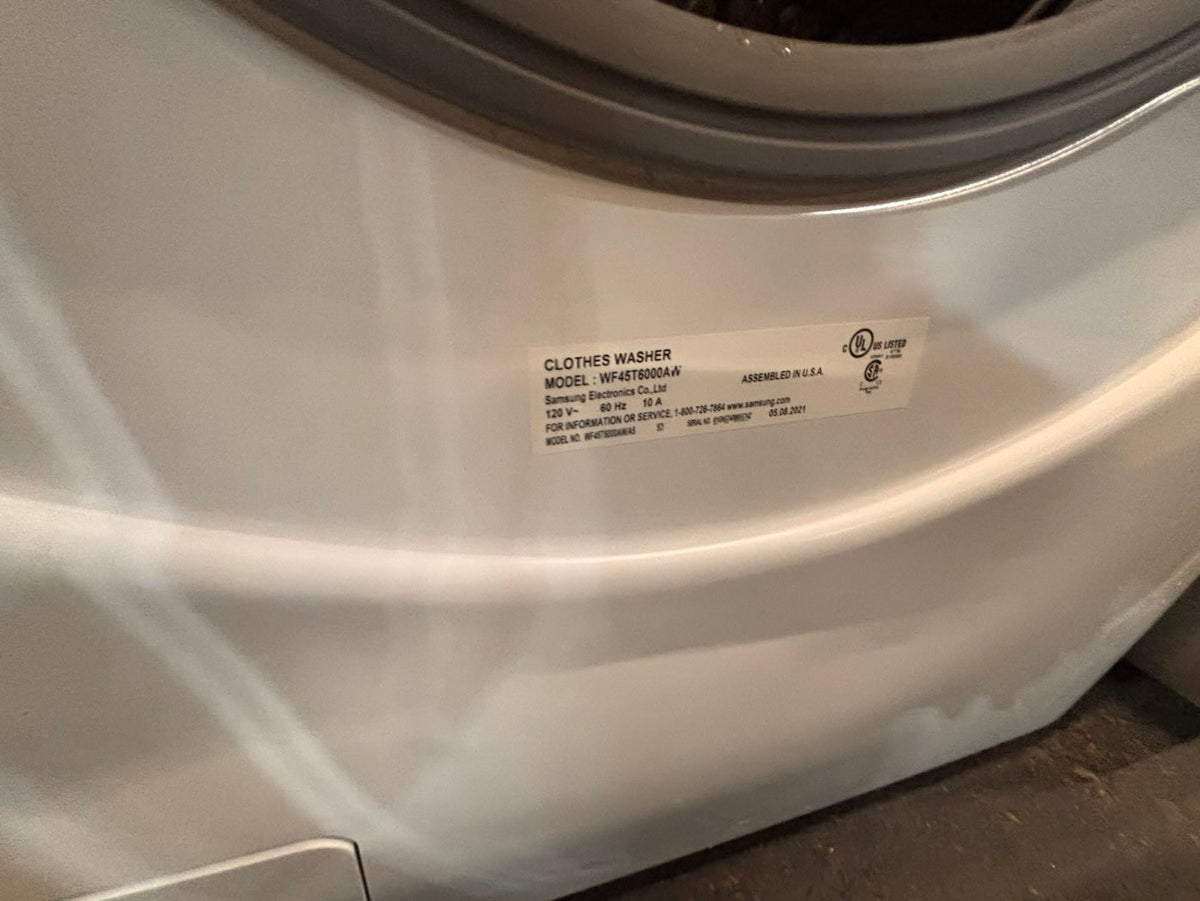} SAMSUNG front load washer large capacity - in white  color working 💯  with warranty #WRW14TB