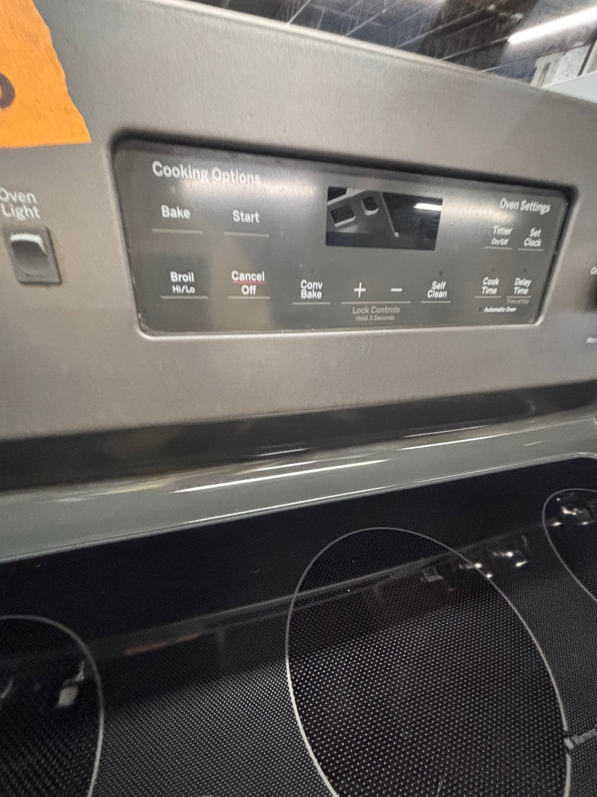 } GE slate color electric 220v glass top range 5 burners bake Broil roast self clean  30" working 💯 with warranty ,used-Refurbished #GELZX21B