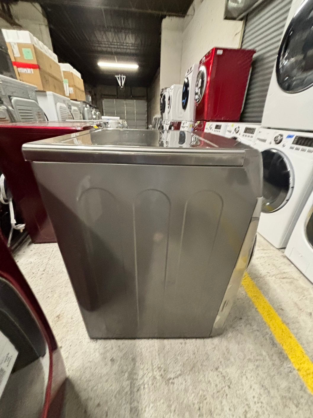 - 📢black Friday sale 🦃 Samsung Sensor dry steam electric 220v dryer front load stainless steel drum 7.5cu.ft. large capacity  27" silver #ESD1M1B