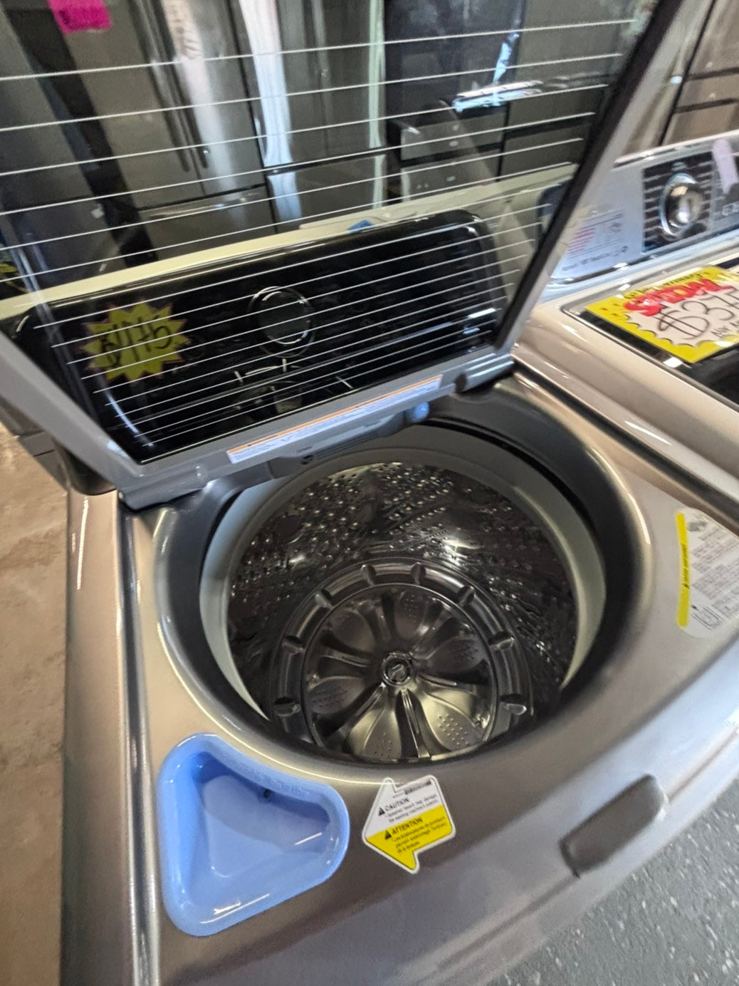 >>LG gray Large capacity Black  Top load washer Drum stainless steel refurbished #SWLR59B