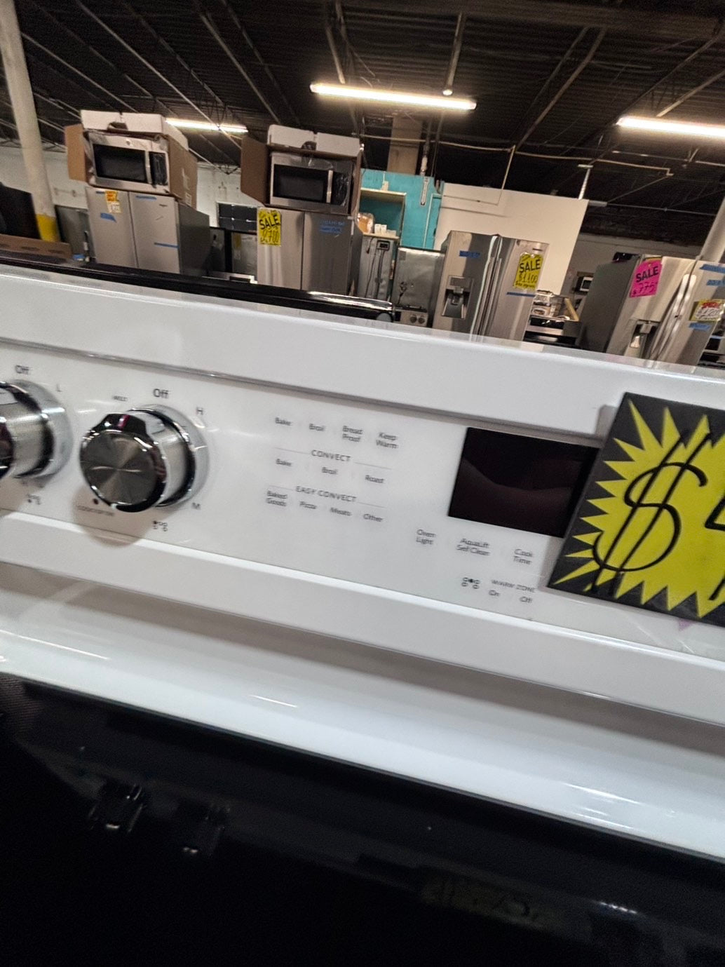 >*kitchen Aid electric 220v glass top range bake Broil roast self clean white color  30" Refurbished #EKAT23B