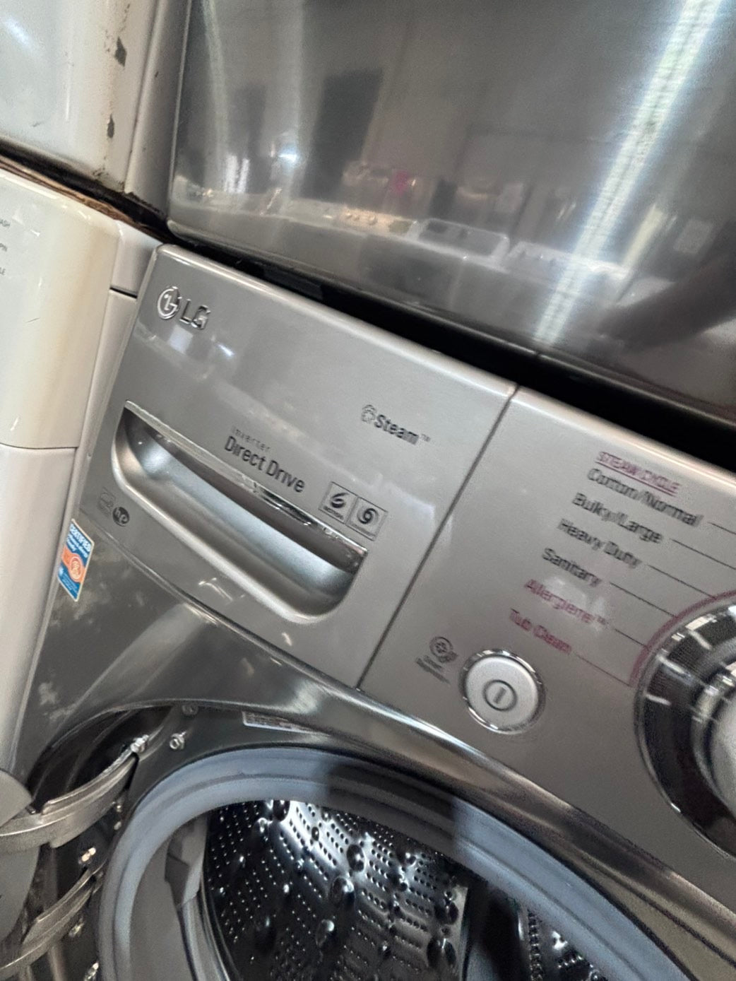 >* July 4th special 🇺🇸LG washer & dryer mix & match steam  set electric 220v front load stackable or side by side - sensor dry in gray  #WED89SET