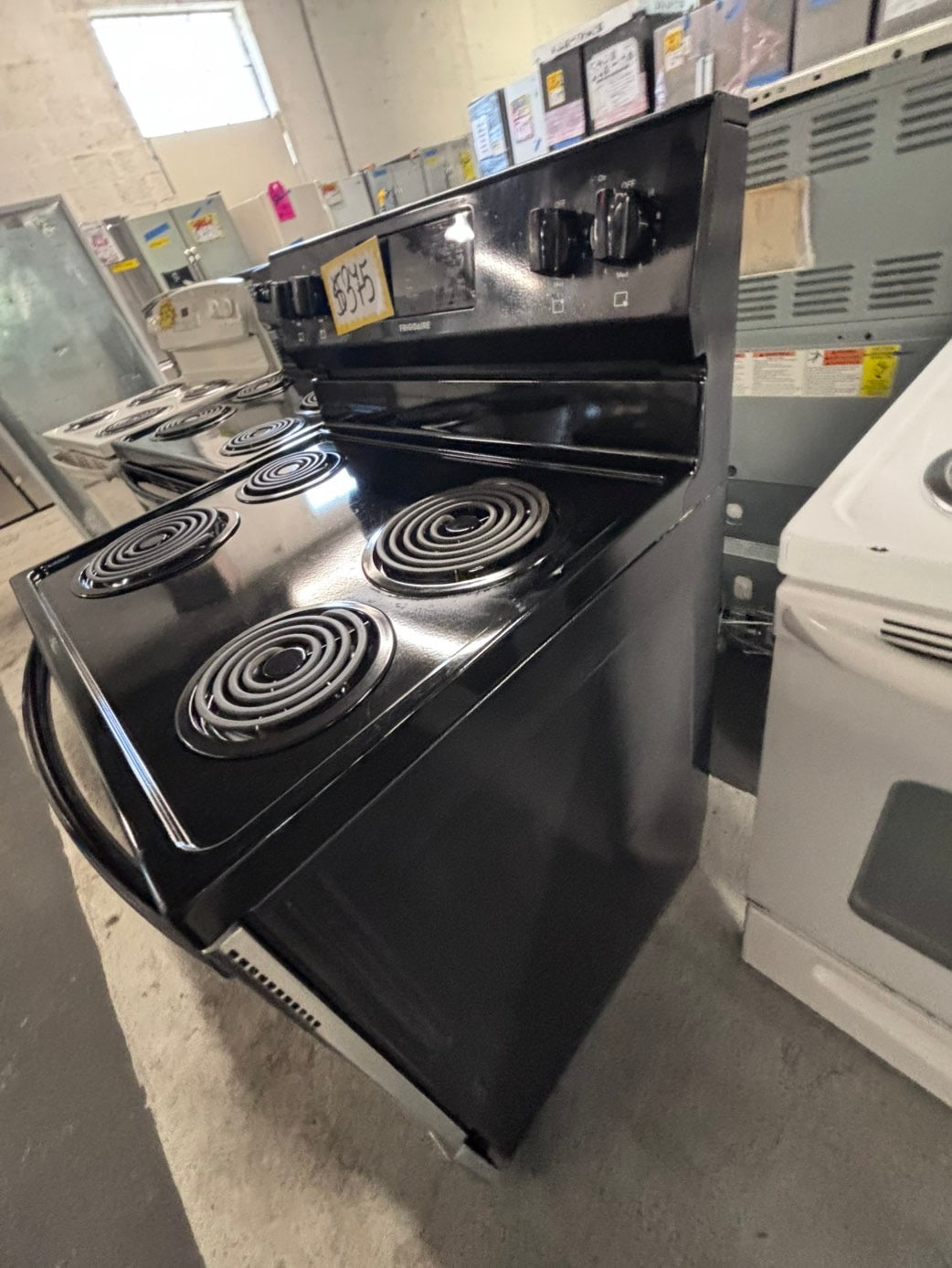 }kenmore  stainless steel & black electric coil top range coil 220v bake /Broil 4 burner used-Refurbished  great condition 30" #FH221Z1B