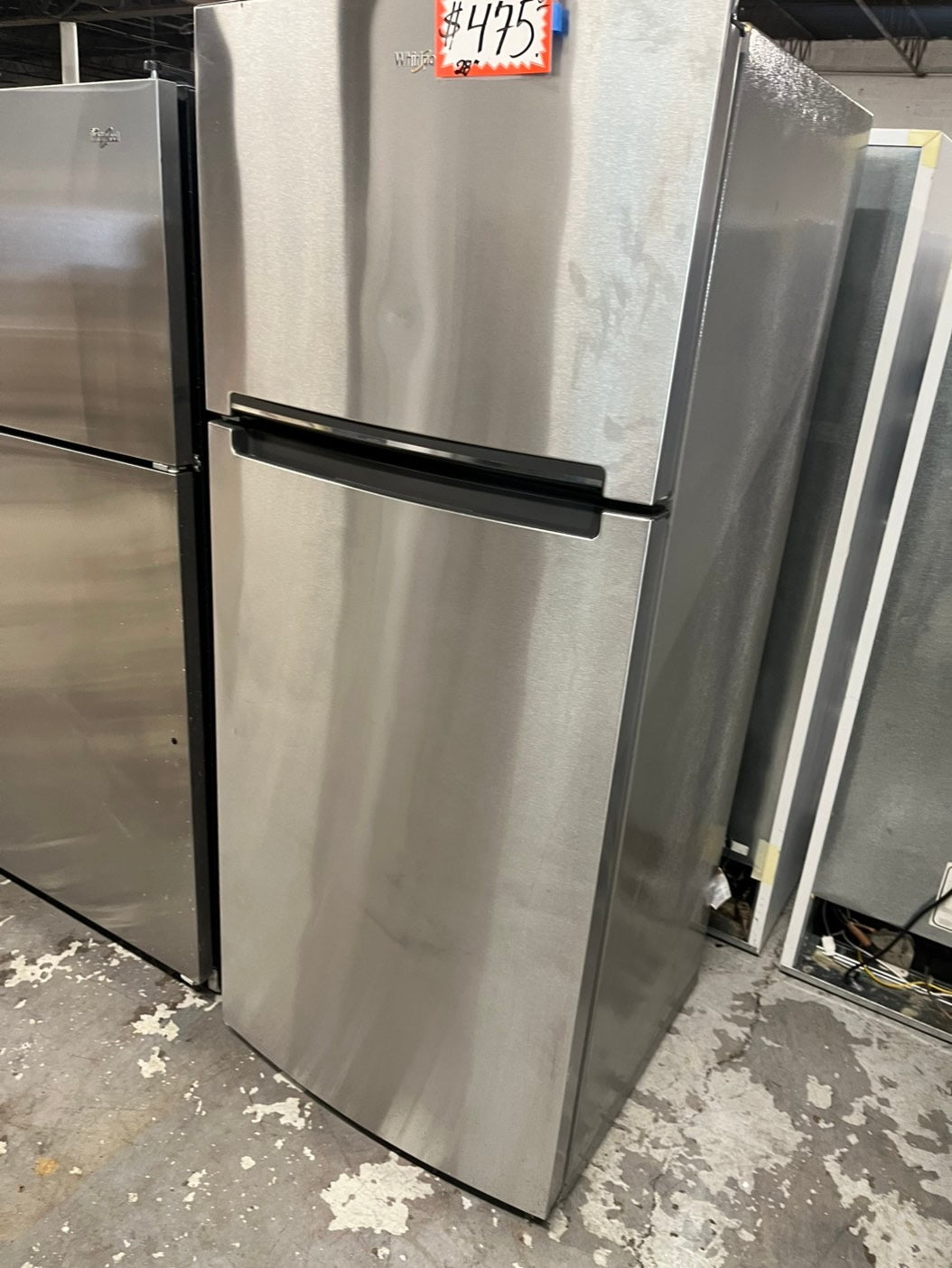 Whirlpool 28”top freezer refrigerator stainless steel 28" counter depth #RF76RB