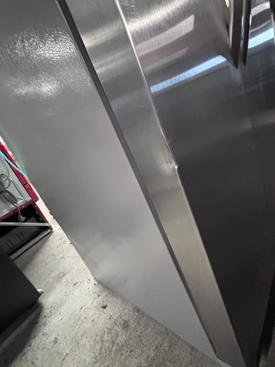 >used-refurbished Frigidaire 33” Side by Side Refrigerator stainless steel w/ice water dispenser  - #RFUR33LB