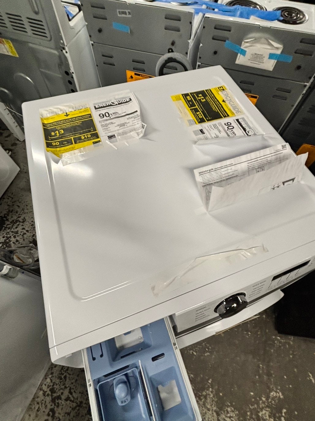 Samsung -new scratch and dent  open box 📦 front load stackable or side by side washer white  27" #SFW667B