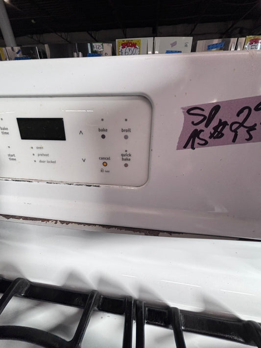 >*July 4th SALE🔥frigidaire  Gas range 5 burner bake broil Hi/Lo self clean in  white used-Refurbished 30” #FG16J2B