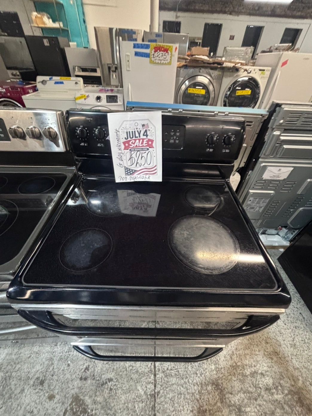 >*kenmore electric 220v glass top range bake Broil roast stainless steel 30" Refurbished #ELS4412B