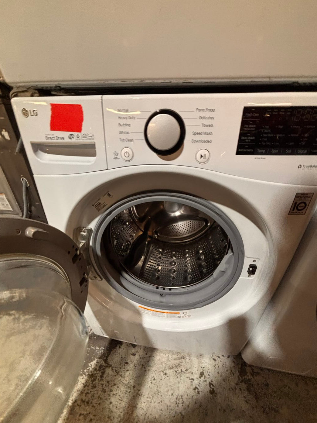 }}LG electric washer large capacity& dryer steam set front load stackable or side by side white  27” in used-Refurbished working 💯  with warranty #SFB54PET
