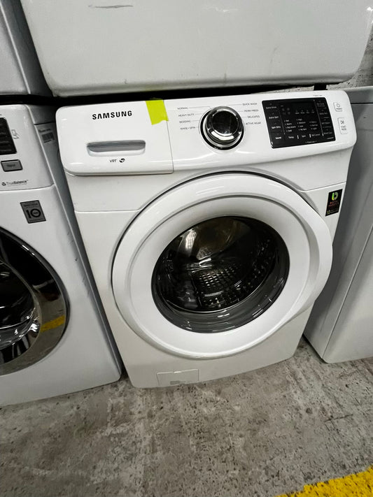 • Samsung  washer 4.5 cu ft & dryer 7.5 cu ft set electric 220v front load stackable or side by side - sensor dry He in white  #WD3946TB