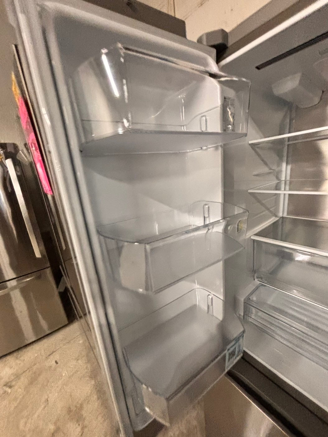 > LG new open box 📦 costumer return 27 cu. ft. SMART Counter Depth MAX French Door Refrigerator with Ice and Water inside ADA Comp in PrintProof Stainless Steel #RLIOAB
