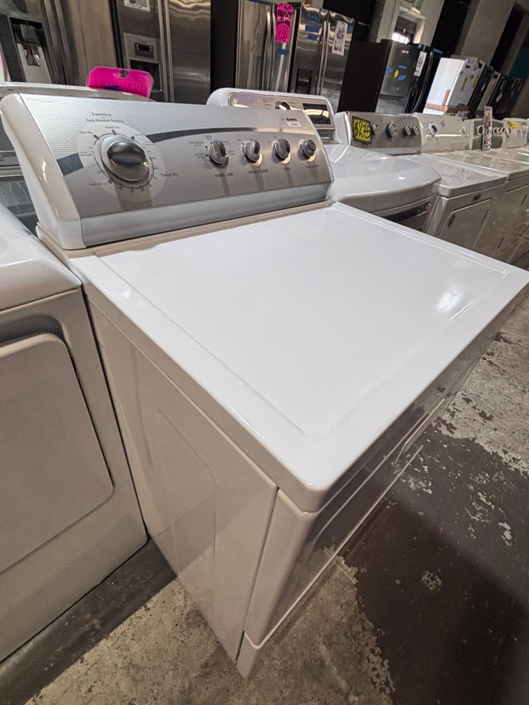 >*Kenmore  side x side large capacity electric 220v dryer  in white 27” Refurbished #EKD191B