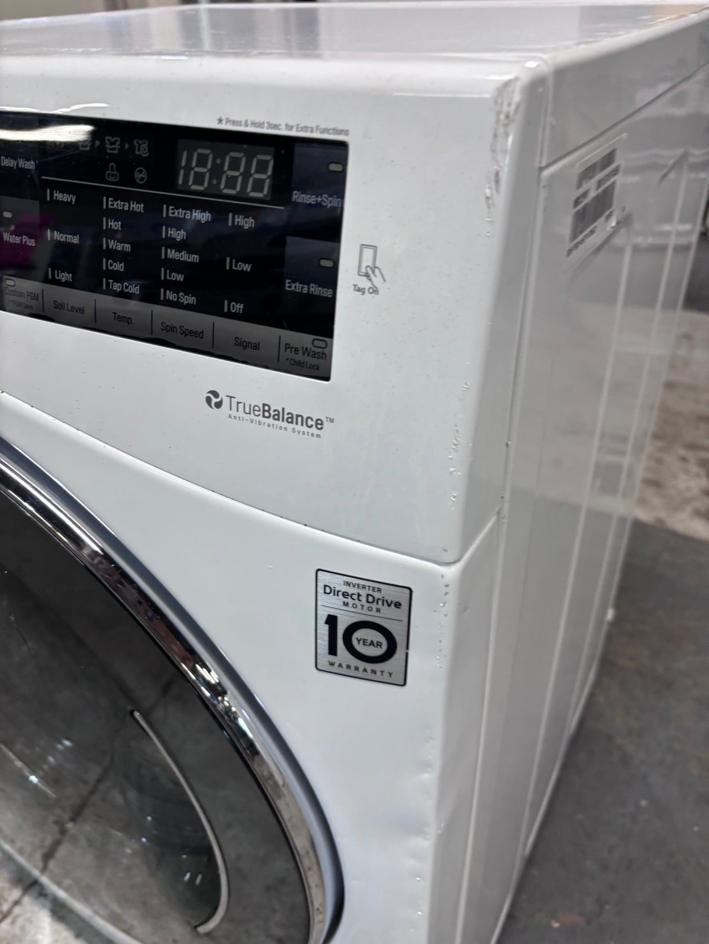 >*sale🔥🎈LG HE washer 4.5cu.ft white color stainless steel drum large capacity used-refurbished #WFTT17B